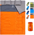 oaskys Camping Sleeping Bag - 3 Season Warm & Cool Weather - Summer, Spring, Fall, Lightweight, Waterproof for Adults & Kids - Camping Gear Equipment, Traveling, and Outdoors  oaskys Tangerine 59in x 86.6" 