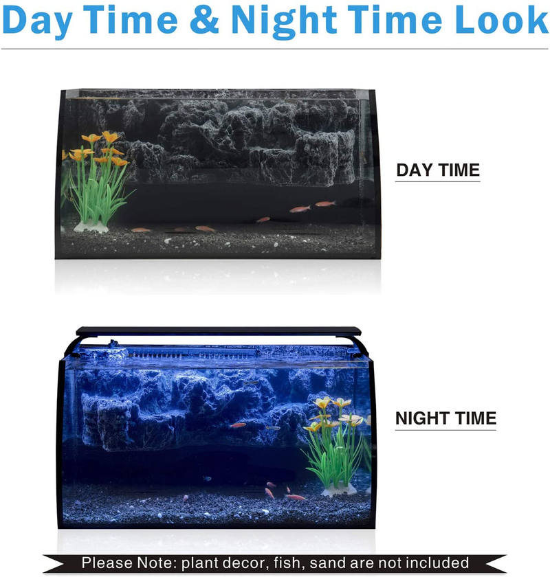 Hygger Horizon 8 Gallon LED Glass Aquarium Kit for Starters with 7W Power Filter Pump, 18W Colored led Light, Wide View Curved Shape Fish Tank with Undetachable 3D Rockery Background Decor Animals & Pet Supplies > Pet Supplies > Fish Supplies > Aquariums hygger   