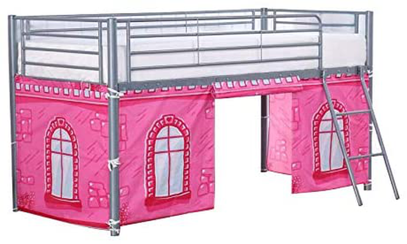 Home Leisure Stores Pink Castle Design Curtain Set for Midsleeper Cabin Bunk Bed