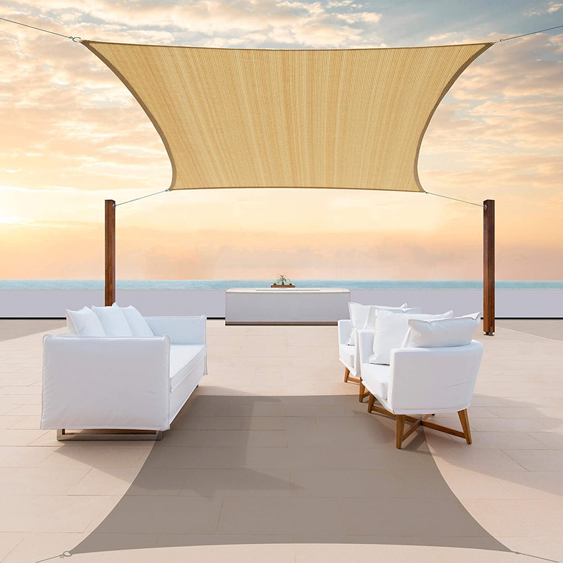 ColourTree 16' x 16' Beige Sun Shade Sails shade cloth Square Canopy – UV Resistant Heavy Duty Commercial Grade Outdoor Patio Carport (We Make Custom Size) Home & Garden > Lawn & Garden > Outdoor Living > Outdoor Umbrella & Sunshade Accessories ColourTree Sand Beige 15' x 21' custom size 
