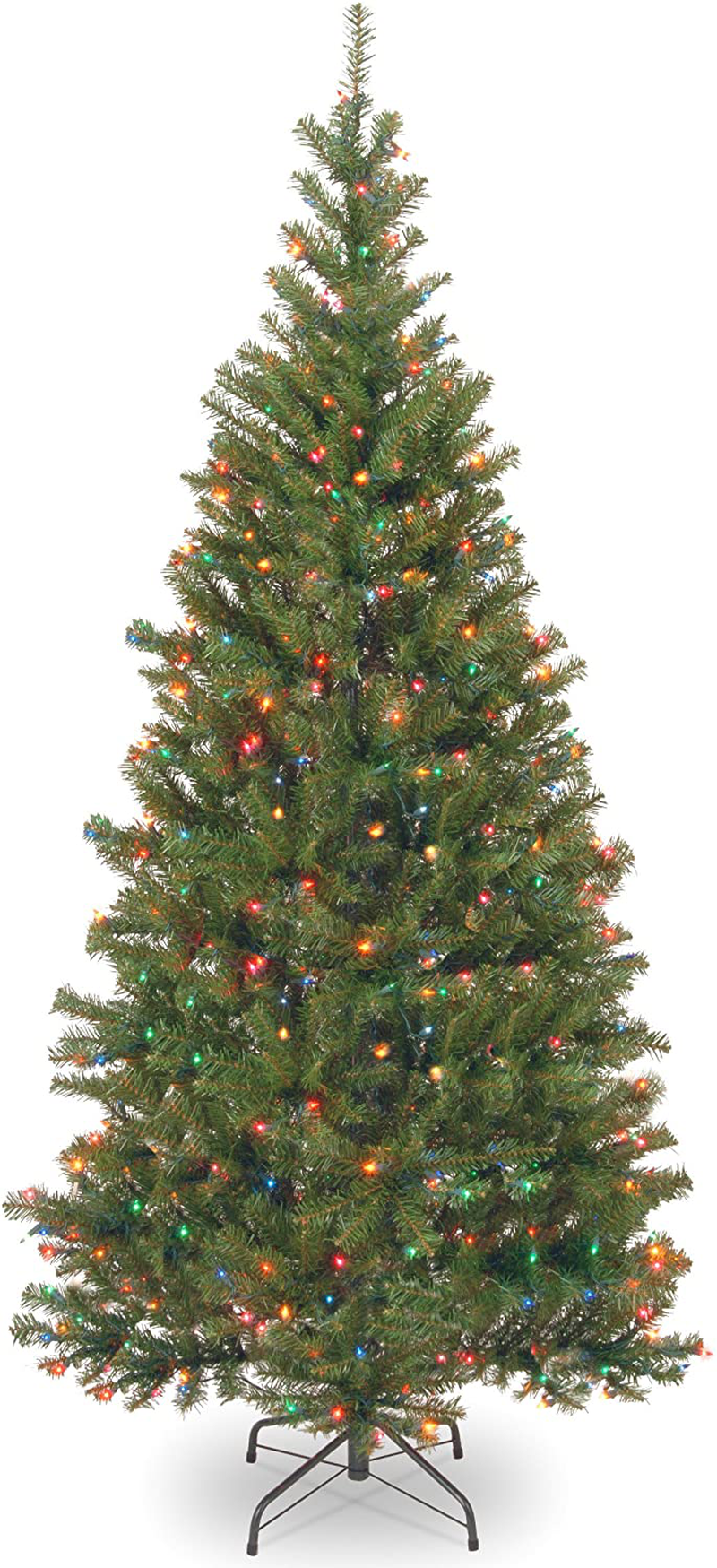 National Tree Company Pre-lit Artificial Christmas Tree | Includes Pre-Strung Multi-Color Lights and Stand | Aspen Spruce - 6 ft Home & Garden > Decor > Seasonal & Holiday Decorations > Christmas Tree Stands National Tree Company 6 ft  