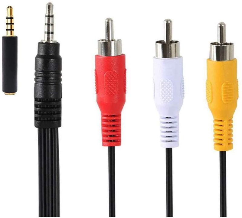 Padarsey RCA 10FT Audio/Video Composite Cable DVD/VCR/SAT Yellow/White/red connectors 3 Male to 3 Male Electronics > Electronics Accessories > Cables > Audio & Video Cables Padarsey 3.5mm to 3Rca Male  