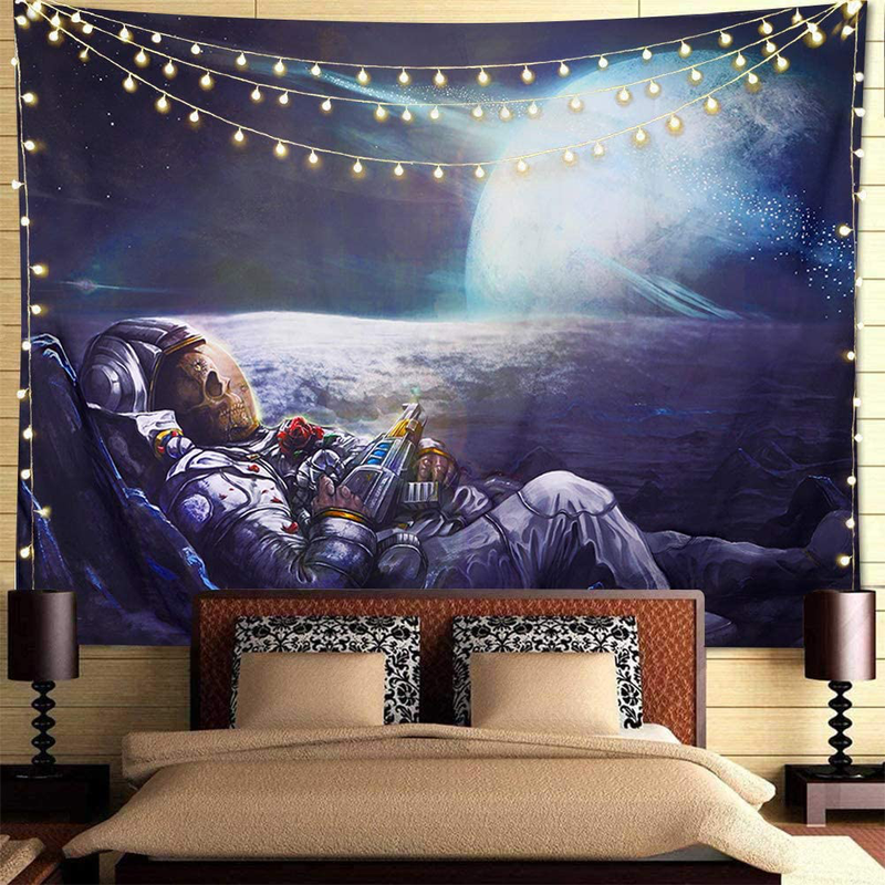 QCWN Pirate Map Tapestry, Treasure Map Tapestry, Island Treasure Map Nautical Wall Tapestry,Tapestry for Men,Halloween Map Tapestry Room Decor for Men,Pirate Decor,Birthday Party. Home & Garden > Decor > Artwork > Decorative Tapestries QCWN Skull Astronaut 78"L*59"W 