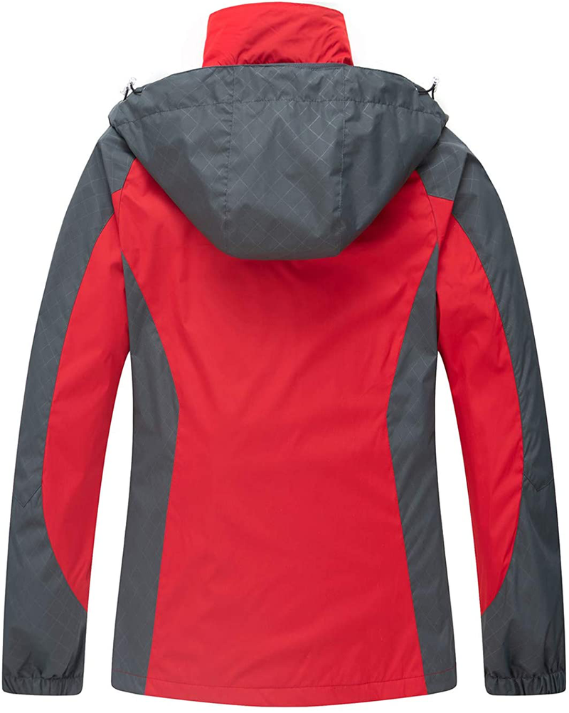 Diamond Candy Womens Rain Jacket Waterproof with Hood Lightweight Hiking Jacket