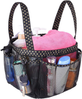 NINU Mesh Shower Caddy Basket for Bathroom Accessories, Portable Hanging Tote Toiletry Bag for College Dorm Room Essentials-Black Sporting Goods > Outdoor Recreation > Camping & Hiking > Portable Toilets & Showers NINU Black  