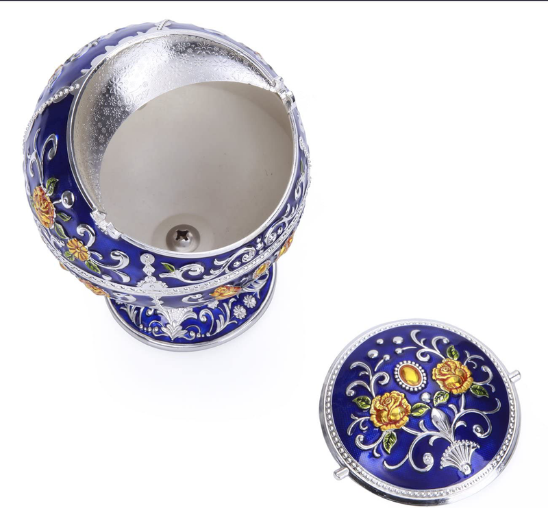 K COOL Windproof Ashtray with Lids Metal Portable Cigarette Ashtray for Outdoor Indoor Tabletop Smoking Ashtray for Home Office Decoration Hand Stamped Gift for Men Women(Blue) Home & Garden > Decor > Seasonal & Holiday Decorations& Garden > Decor > Seasonal & Holiday Decorations K COOL   
