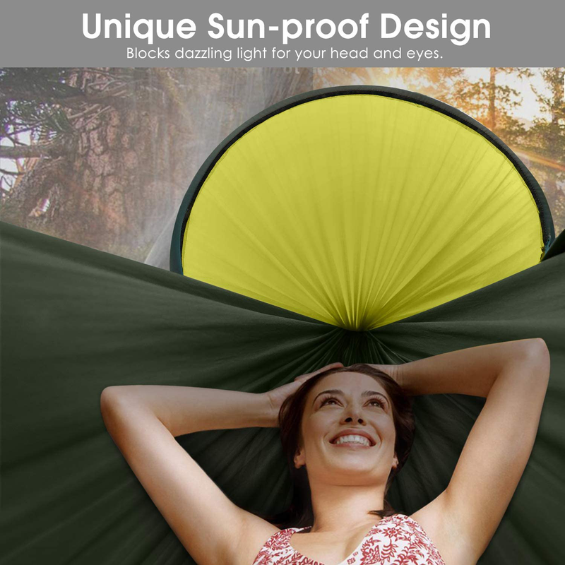 G4Free Large Camping Hammock with Mosquito Net 2 Person Pop-Up Parachute Lightweight Hanging Hammocks Tree Straps Swing Hammock Bed for Outdoor Backpacking Backyard Hiking Sporting Goods > Outdoor Recreation > Camping & Hiking > Mosquito Nets & Insect Screens G4Free   