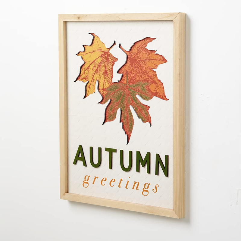 Eternhome Autumn Sign Pumpkin Maple Leaf Wall Signs Gather Together Harvest Home Decor 2 Pack Wooden Vintage Decoration Harvest Festive Signs Rustic Halloween Autumn Front Door Decor Arts & Entertainment > Party & Celebration > Party Supplies Eternhome   
