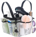 NINU Mesh Shower Caddy Basket for Bathroom Accessories, Portable Hanging Tote Toiletry Bag for College Dorm Room Essentials-Black Sporting Goods > Outdoor Recreation > Camping & Hiking > Portable Toilets & Showers NINU White  