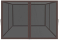 Easylee Universal 10’x 10’ Gazebo Replacement Mosquito Netting, 4-Panel Netting Walls for Patio with Zippers (Beige) Home & Garden > Lawn & Garden > Outdoor Living > Outdoor Structures > Canopies & Gazebos Easylee Brown-1 10' x12' 