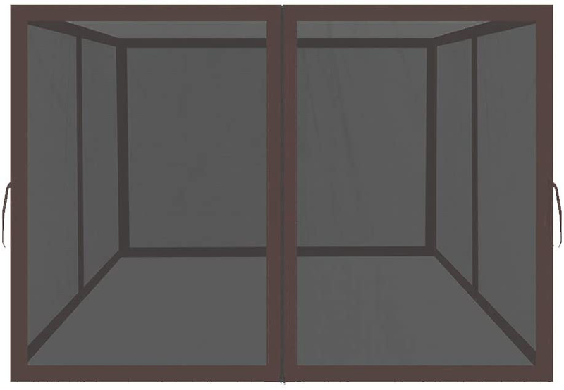 Easylee Universal 10’x 10’ Gazebo Replacement Mosquito Netting, 4-Panel Netting Walls for Patio with Zippers (Beige) Home & Garden > Lawn & Garden > Outdoor Living > Outdoor Structures > Canopies & Gazebos Easylee Brown-1 10' x12' 