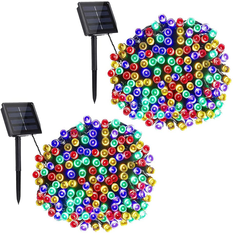Toodour Solar Christmas Lights, 2 Packs 72ft 200 LED 8 Modes Solar String Lights, Waterproof Solar Outdoor Christmas Lights for Garden, Patio, Fence, Balcony, Christmas Tree Decorations (Multicolor) Home & Garden > Decor > Seasonal & Holiday Decorations& Garden > Decor > Seasonal & Holiday Decorations Toodour Multicolor 144ft 