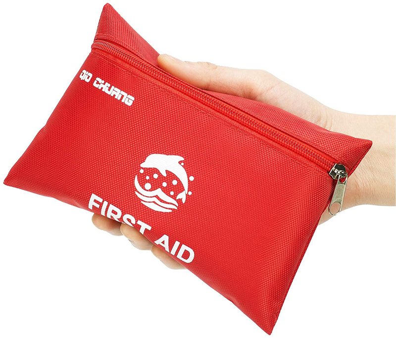 Small Travel First Aid Kit - 87 Piece Clean, Treat and Protect Most Injuries,Ready for Emergency at Home, Outdoors, Car, Camping, Workplace, Hiking.