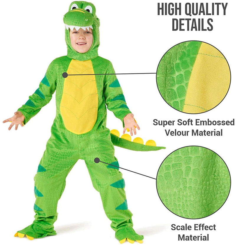 Morph Costumes Green T-REX Kids Dinosaur Costume Boys And Girls Halloween Costume Available In Sizes T2 S M Apparel & Accessories > Costumes & Accessories > Costumes Morph   