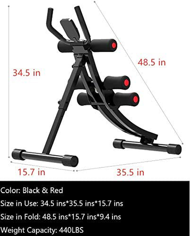 Fitlaya Fitness Core & Abdominal Trainers AB Workout Machine Home Gym Strength Training Ab Cruncher Foldable Fitness Equipment  Fitlaya Fitness   