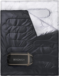 RYONGII Sleeping Bags 32℉ for Adults Teens - 4 Seasons Portable Compressionlightweight Waterproof Youth for Indoor & Outdoor, Waterproof, Backpacking and Outdoors Hiking Sporting Goods > Outdoor Recreation > Camping & Hiking > Sleeping Bags RYONGII Dark Grey / Double  