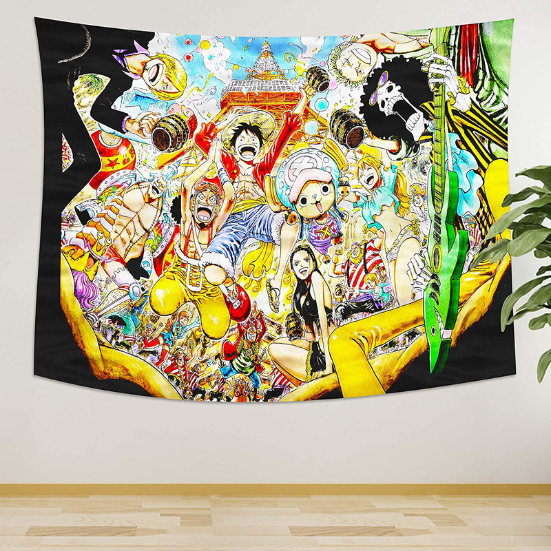 My Hero Academia Tapestry Wall Hanging Anime Tapestry for Bedroom Decor Anime Curtains 59x70in Home & Garden > Decor > Artwork > Decorative Tapestries MEWE One Piece Tapestry 2 50x60in 