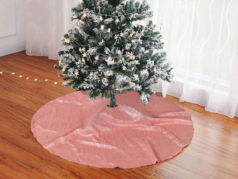 ShinyBeauty Tree Skirt Pink Tree Skirt Christmas Tree Skirt 36 inch Christmas Decoration Y1107 Home & Garden > Decor > Seasonal & Holiday Decorations > Christmas Tree Skirts ShinyBeauty Default Title  