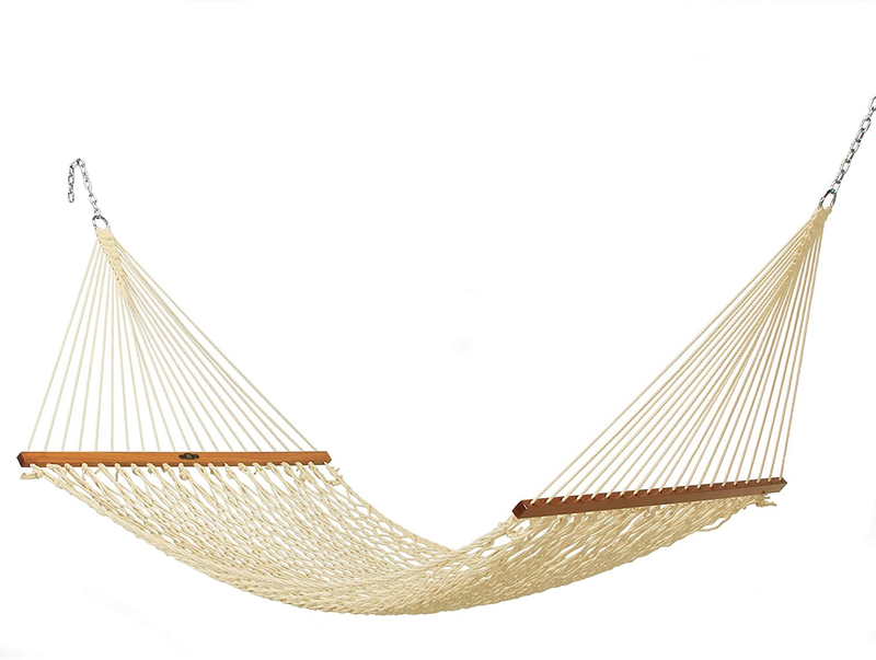 Original Pawleys Island 12DCOT Single Oatmeal Duracord Rope Hammock with Free Extension Chains & Tree Hooks, Handcrafted in The USA, Accommodates 1 Person, 450 LB Weight Capacity, 12 ft. x 50 in. Home & Garden > Lawn & Garden > Outdoor Living > Hammocks Original Pawleys Island Oatmeal  