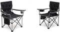 Sunnyfeel Oversized Camping Chair, Folding Camp Chairs for Adults Heavy Duty Big Tall People 500 LBS, XL Padded Portable Lawn Chair with Armrest Cup Holder & Pocket for Outdoor/Picnic/Beach Sporting Goods > Outdoor Recreation > Camping & Hiking > Camp Furniture SUNNYFEEL Black-2set  