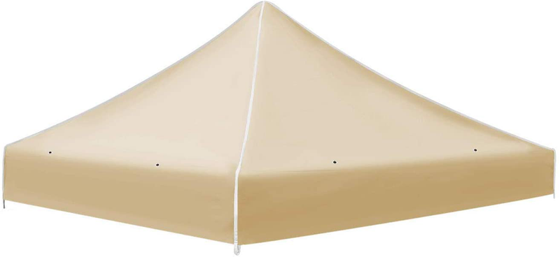 Ez pop Up Instant Canopy 10'X10' Replacement Top Gazebo EZ Canopy Cover Only Patio Pavilion Sunshade Polyester-Beige Home & Garden > Lawn & Garden > Outdoor Living > Outdoor Structures > Canopies & Gazebos BenefitUSA BEIGE  