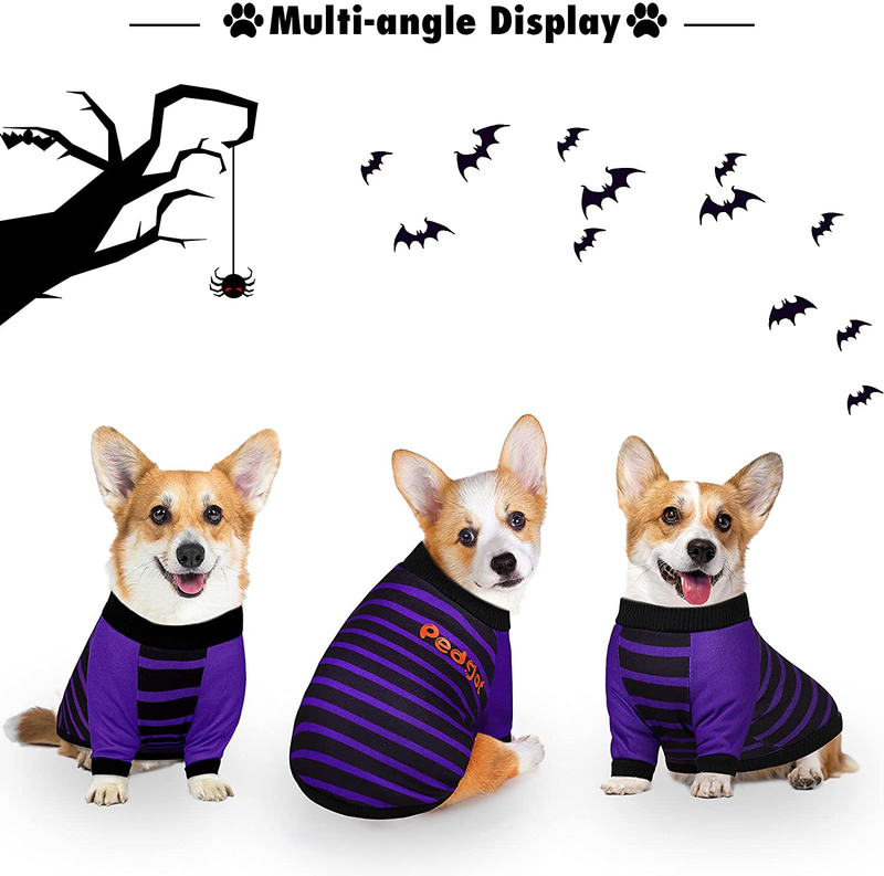 Pedgot 2 Pack Halloween Dog Shirt Soft Cotton Pet Costume Keep Warm Pet Autumn Winter Clothes for Medium Large Dogs