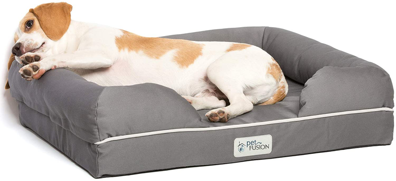 PetFusion Ultimate Dog Bed, Solid CertiPur-US Memory Foam Orthopedic Dog Bed, 3 Colors & 4 Sizes, Medium Firmness Pillow, Waterproof Dog Bed Liner & Breathable Cover, Cert Skin Contact Safe, 3yr Warr Animals & Pet Supplies > Pet Supplies > Dog Supplies > Dog Beds PetFusion, LLC. Slate Grey Small (25 in x 20 in) 