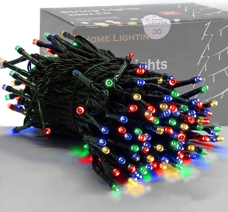 HOME LIGHTING 200 LED 66FT Christmas String Lights, St Patricks Day Fairy Lights with 8 Lighting Modes, String Mini Lights Plug in for Indoor Outdoor Tree Garden Wedding Party Decoration, Green Home & Garden > Lighting > Light Ropes & Strings HOME LIGHTING Multicolor  