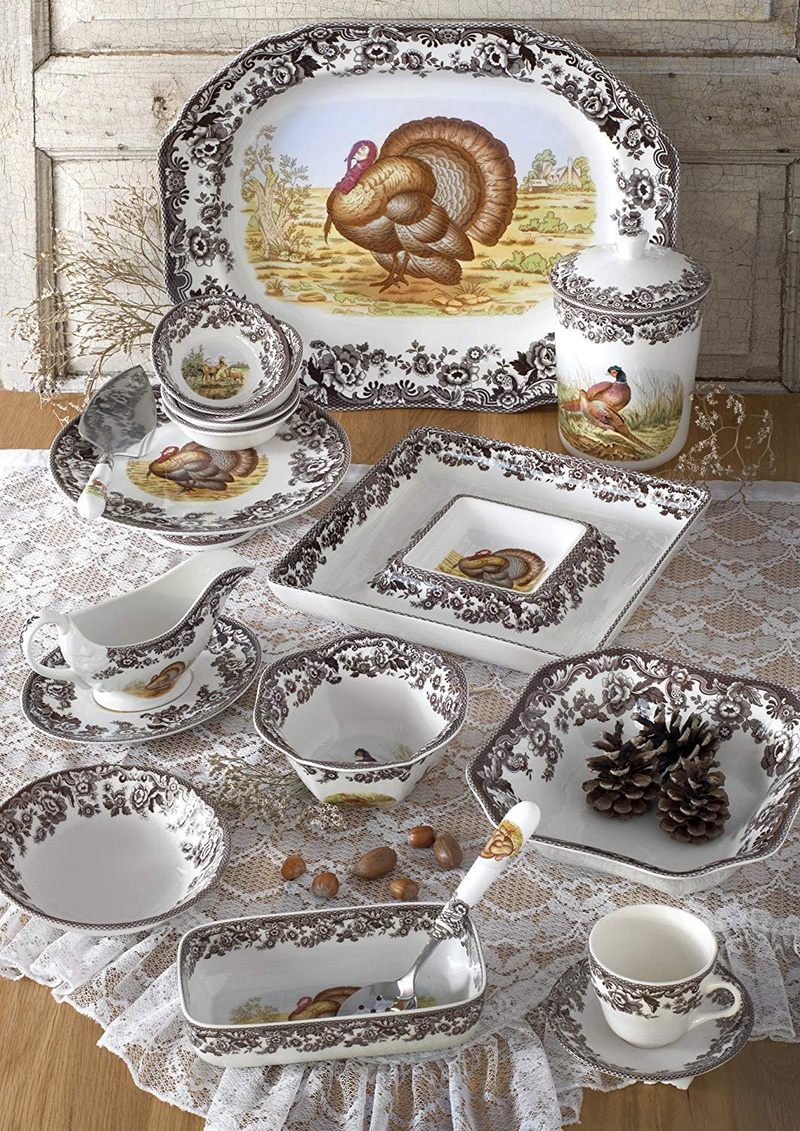 Spode Woodland Turkey Design- Rectangular Platter (19")- Porcelain Home & Garden > Decor > Seasonal & Holiday Decorations& Garden > Decor > Seasonal & Holiday Decorations Spode   