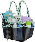 Mesh Shower Caddy Portable for College Dorm Room Essentials, Hanging Large Shower Tote Bag Toiletry Organizer with Key Hook for Bathroom Accessories(Black) Sporting Goods > Outdoor Recreation > Camping & Hiking > Portable Toilets & Showers Lenrunya Color E  
