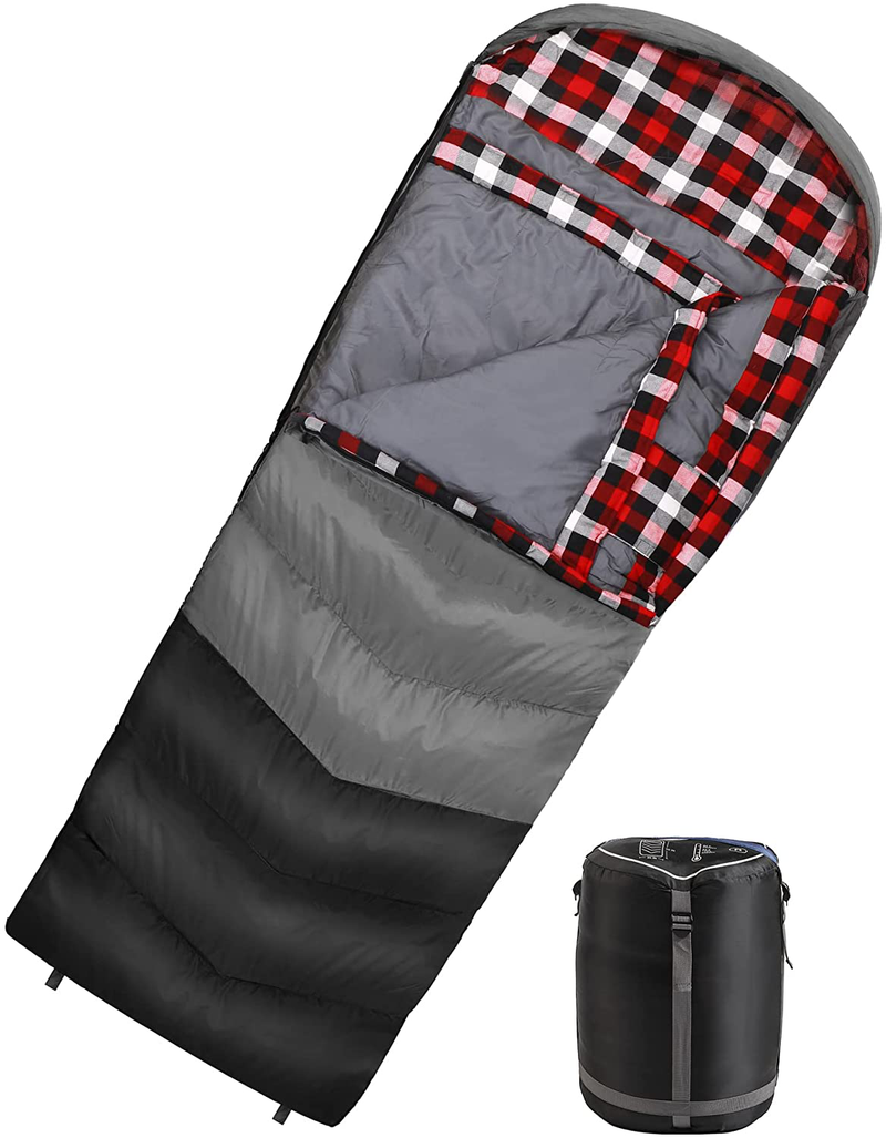 Coastrail Outdoor Sleeping Bag for Adults, XL THREE-ZONE Thickened Design Warm and Comfortable for Camping 3-4 Seasons Cold Weather with Compression Sack Sporting Goods > Outdoor Recreation > Camping & Hiking > Sleeping Bags Coastrail Outdoor 20f Right Zip  