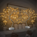 Easter Decorations, Easter Tree Decoration 24” Easter Egg Ornament Tree with Lights, 24 Led Lights Table Centerpiece Twig Tree, Easter Decor for the Home, Patry Home & Garden > Decor > Seasonal & Holiday Decorations Auelife 2 Pack 108 Led Warm Tree Lamp  