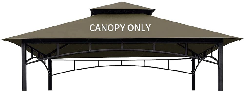CoastShade 8x 5 Grill BBQ Gazebo Double Tiered Replacement Canopy Roof Outdoor Barbecue Gazebo Tent Roof Top,Burgundy Home & Garden > Lawn & Garden > Outdoor Living > Outdoor Structures > Canopies & Gazebos CoastShade Khaki  