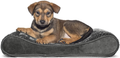 Furhaven Orthopedic, Cooling Gel, and Memory Foam Pet Beds for Small, Medium, and Large Dogs - Ergonomic Contour Luxe Lounger Dog Bed Mattress and More Animals & Pet Supplies > Pet Supplies > Dog Supplies > Dog Beds Furhaven Pet Products, Inc Minky Gray Contour Bed (Orthopedic Foam) Small (Pack of 1)