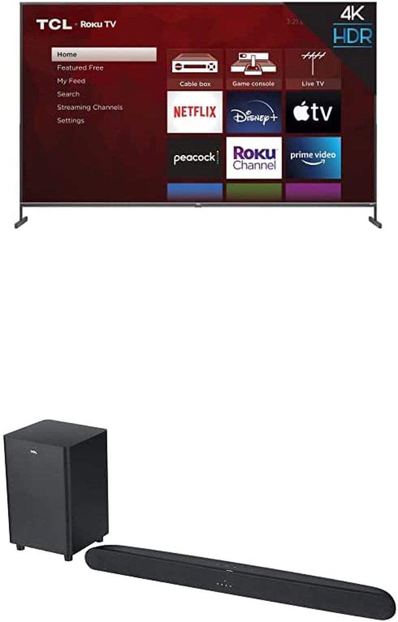 TCL 50-inch Class 4-Series 4K UHD Smart Roku LED TV - 50S435, 2021 Model Electronics > Video > Televisions TCL TV with Alto 6+ Sound Bar 85 Inch 