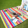 Three Donkeys Machine Washable Lightweight Picnic & Beach Blanket Rug Handy Mat Tote Plus Thick Dual Layers Wate-Resistant Sandproof Padding Portable for Family,Friends, Kids, 79"x79" (Leaf) Home & Garden > Lawn & Garden > Outdoor Living > Outdoor Blankets > Picnic Blankets Three Donkeys Colour  