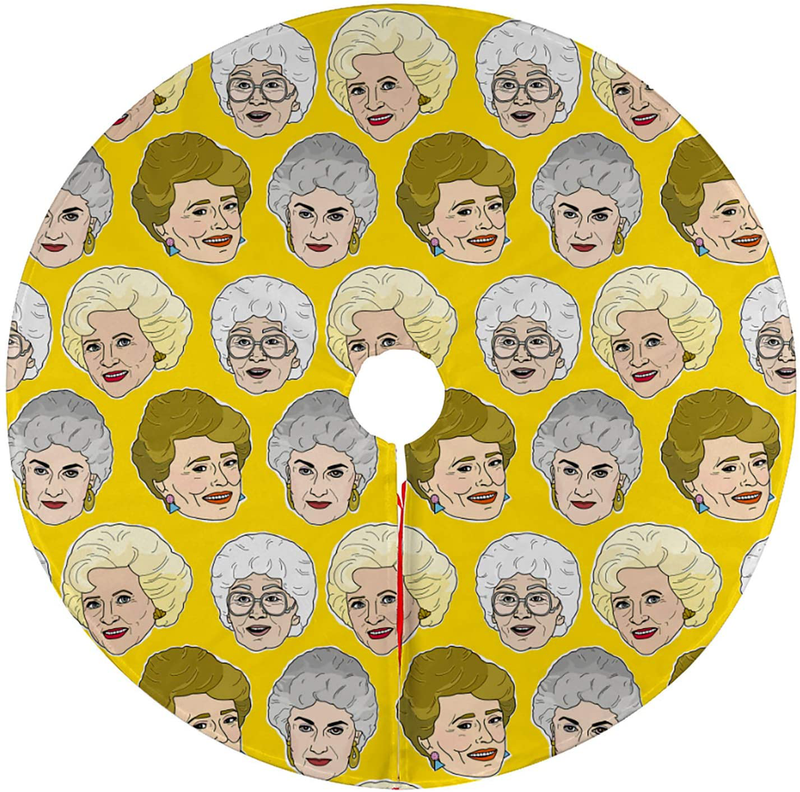 Dead The Nightmare Before Christmas Tree Skirt Xmas New Year Holiday Decorations Indoor Outdoor 36 inch Home & Garden > Decor > Seasonal & Holiday Decorations > Christmas Tree Skirts Sictlay Golden Girls Yellow  