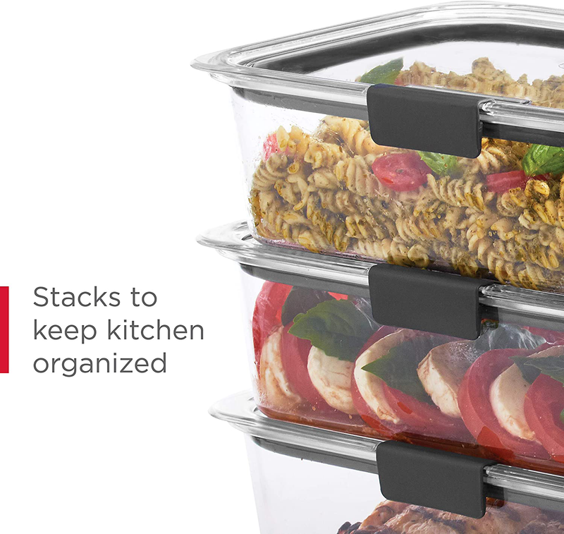 Rubbermaid Brilliance Storage 44-Piece Plastic Lids | BPA Free, Leak Proof Food Container, Clear