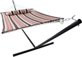 Sorbus Hammock with Stand & Spreader Bars and Detachable Pillow, Heavy Duty, 450 Pound Capacity, Accommodates 2 People, Perfect for Indoor/Outdoor Patio, Deck, Yard (Hammock with Stand, Blue/Aqua) Home & Garden > Lawn & Garden > Outdoor Living > Hammocks Sorbus Mocha Hammock with Stand 