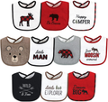 Hudson Baby Unisex Baby Cotton Terry Drooler Bibs with Fiber Filling Home & Garden > Decor > Seasonal & Holiday Decorations Hudson Baby Boy Moose Bear One Size 