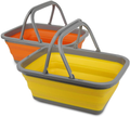 Tiawudi 2 Pack Collapsible Sink with 2.25 Gal / 8.5L Each Wash Basin for Washing Dishes, Camping, Hiking and Home Sporting Goods > Outdoor Recreation > Camping & Hiking > Tent Accessories Tiawudi Orange and Yellow  