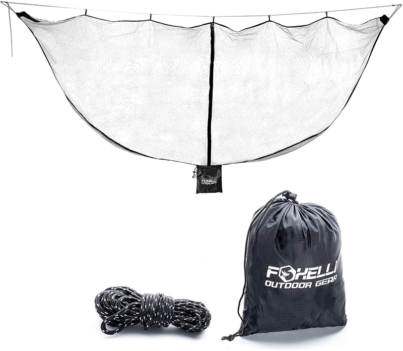 Foxelli XL Hammock Net – 12Ft Net for Hammocks, Lightweight Portable Hammock Netting, Fast and Easy Set Up, Fits All Camping Hammocks Sporting Goods > Outdoor Recreation > Camping & Hiking > Mosquito Nets & Insect Screens Foxelli   