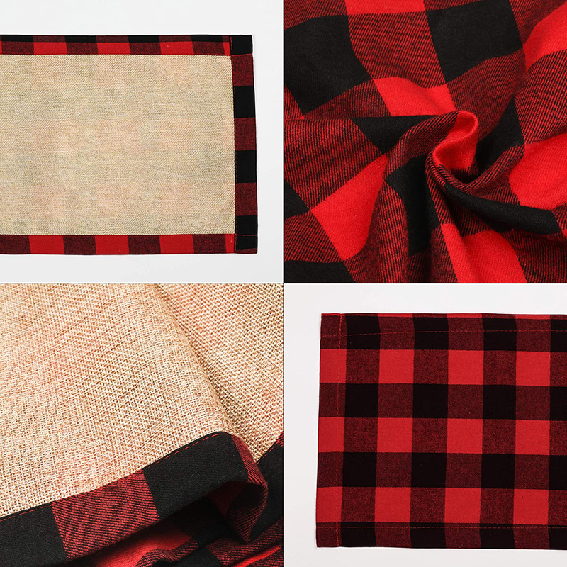 Christmas Placemats For Dining Table Red Black Buffalo Check Placemats Set Of 6 Plaid Placemats Set Farmhouse Christmas Decorations Kitchen Burlap 6 Pcs Fall HolidayTable Placemat For Dining 11x17 In Home & Garden > Decor > Seasonal & Holiday Decorations& Garden > Decor > Seasonal & Holiday Decorations jumping meters   