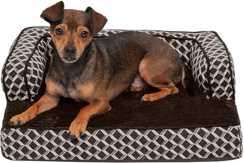 Furhaven Orthopedic Dog Beds for Small, Medium, and Large Dogs, CertiPUR-US Certified Foam Dog Bed Animals & Pet Supplies > Pet Supplies > Dog Supplies > Dog Beds Furhaven Diamond Brown Egg Crate Orthopedic Foam Small (Pack of 1)