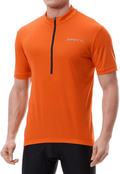 Spotti Men's Cycling Bike Jersey Short Sleeve with 3 Rear Pockets- Moisture Wicking, Breathable, Quick Dry Biking Shirt Sporting Goods > Outdoor Recreation > Cycling > Cycling Apparel & Accessories Spotti Hi-viz Orange X-Large 