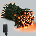 Extendable Super-Long 95FT 240 LED Christmas String Lights Outdoor/Indoor, Green Wire Christmas Tree Lights Plug in String Lights for Xmas Decorations Party Wedding Garden (Warm White) Home & Garden > Decor > Seasonal & Holiday Decorations& Garden > Decor > Seasonal & Holiday Decorations YIQU Orange  
