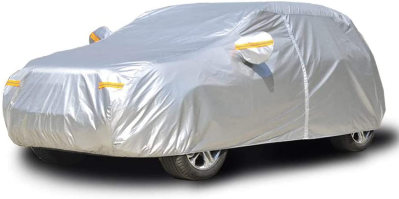 Kayme Car Covers for Automobiles Waterproof All Weather Sun Uv Rain Protection with Zipper Mirror Pocket Fit Sedan (182 to 193 Inch) 3XL  Kayme C4 For Hatchback-Length ( 174-187 inch )  