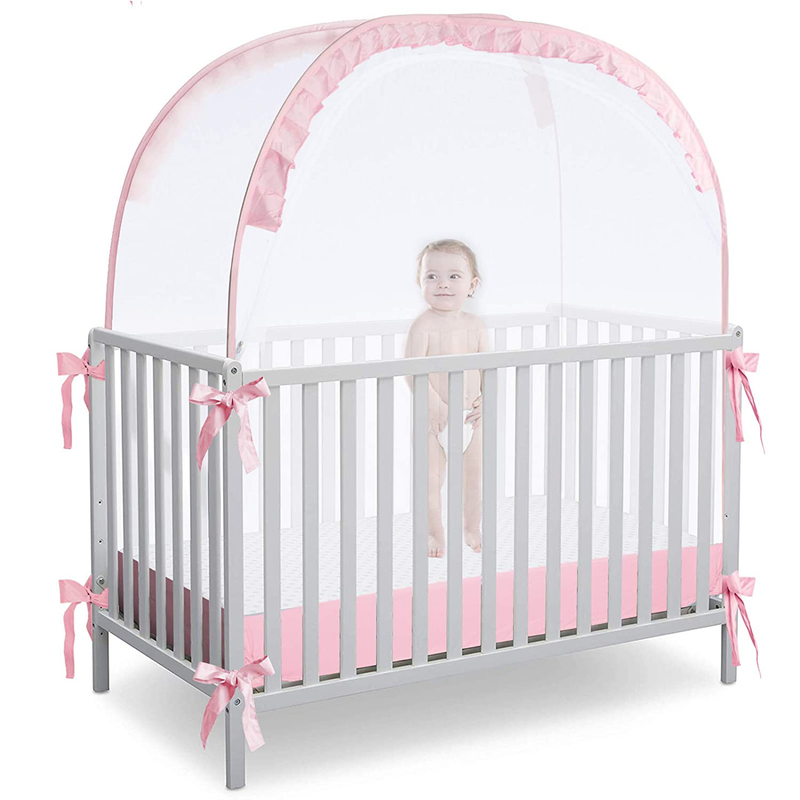 L RUNNZER Baby Crib Tent Crib Net to Keep Baby In, Pop up Crib Tent Canopy Keep Baby from Climbing Out Sporting Goods > Outdoor Recreation > Camping & Hiking > Tent Accessories L RUNNZER   