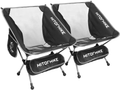 Hitorhike Camping Chair Breathable Mesh Construction 2 Side Pockets Aluminum Frame Camp Chair with Carry Bag Compact and Lightweight Folding Chair for Backpacking and Camping 2PACK Sporting Goods > Outdoor Recreation > Camping & Hiking > Camp Furniture HITORHIKE Black  