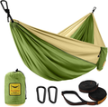 Puroma Camping Hammock Single & Double Portable Hammock Ultralight Nylon Parachute Hammocks with 2 Hanging Straps for Backpacking, Travel, Beach, Camping, Hiking, Backyard
